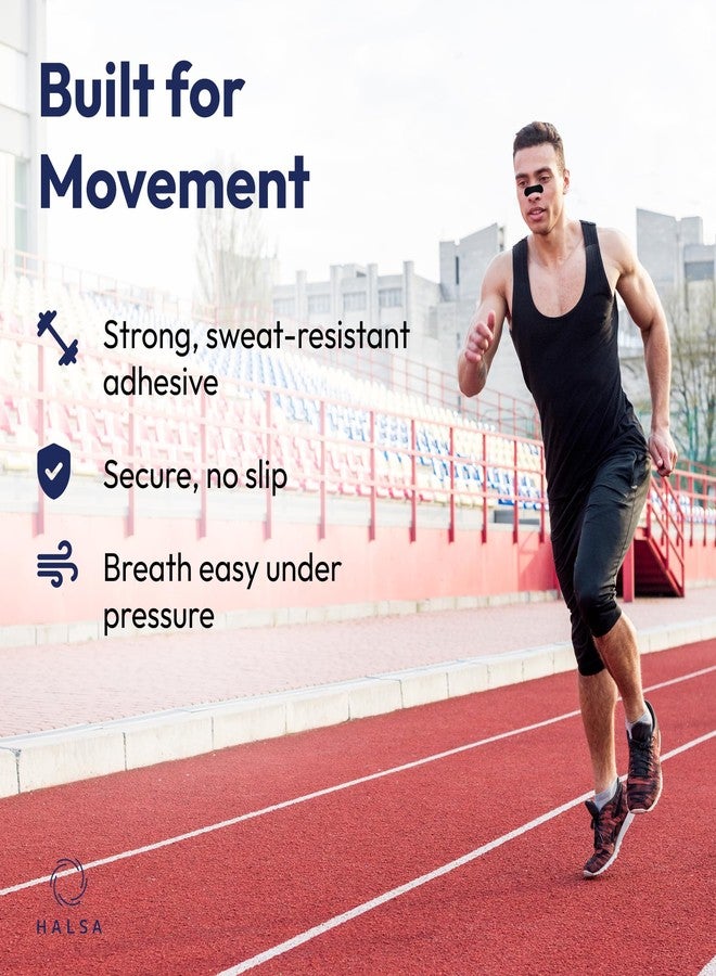Halsa Nasal Breathing Strips – 30 Count Extra Strength Nose Strips for Snoring, Sleep & Better Airflow – Strong Adhesion, Sweat Resistant, All-Day Comfort - Image 4